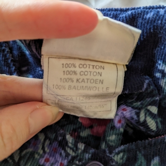 Vintage Laura Ashley floral print corduroy jumpsuit girls 9-10 - Picture 9 of 15